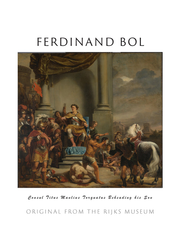 Ferdinand Bol-Konsül Titus Manlius Torquatus’un Oğlunun Başını Kestirmesi fineart baskı