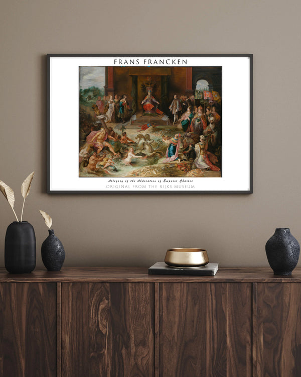 Frans Francken the Younger - İmparator Charles V’in Tahttan Çekilmesinin Alegorisi çerçeve