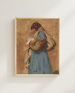 August von Pettenkofen - Peasant Carrying a Basket and Load