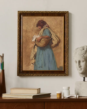 August von Pettenkofen - Peasant Carrying a Basket and Load