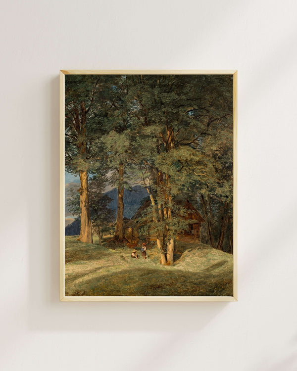 Ferdinand Georg Waldmüller - Ischl Yakınlarında Akçaağaçlar Fine Art Baskı