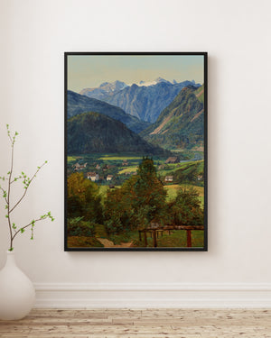 Ferdinand Georg Waldmüller - Sophien-Doppelblick Yakınından Dachstein Manzarası Poster