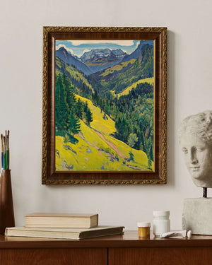Ferdinand Hodler - Blüemlisalp Masifi ile Kien Vadisi Fine Art Baskı