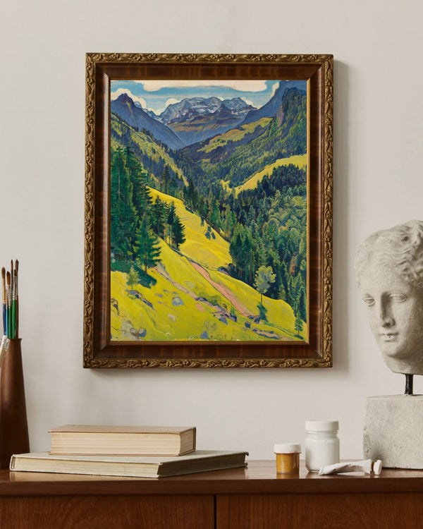 Ferdinand Hodler - Blüemlisalp Masifi ile Kien Vadisi