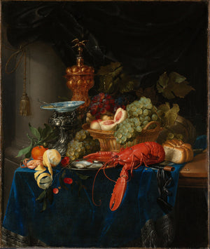 Floris Claesz. van Dijck - Altın Kadehli Natürmort Tablo