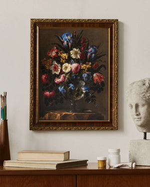 Jan Davidsz. de Heem - Cam Vazoda Çiçekler II fine at baskı