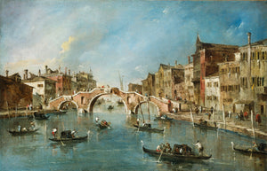 Francesco Guardi - Venedik Cannaregio Kanalı Manzarası Tablo