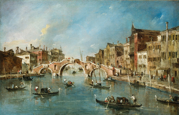 Francesco Guardi - Venedik Cannaregio Kanalı Manzarası Tablo