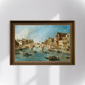 Francesco Guardi - Venedik Cannaregio Kanalı Manzarası Poster