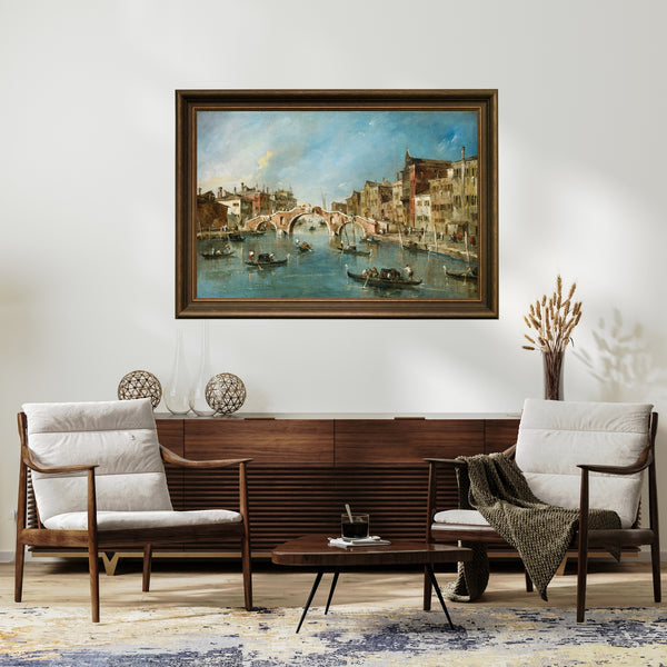 Francesco Guardi - Venedik Cannaregio Kanalı Manzarası Fine Art Baskı