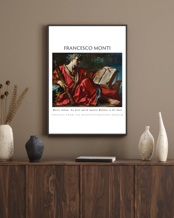 Francesco Monti - Cicero Oturmuş Elinde İlk Catilina’ya Karşı Konuşması çerçeve