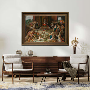 Frans Francken the Younger - İmparator Charles V’in Tahttan Çekilmesinin Alegorisi Fine Art Baskı