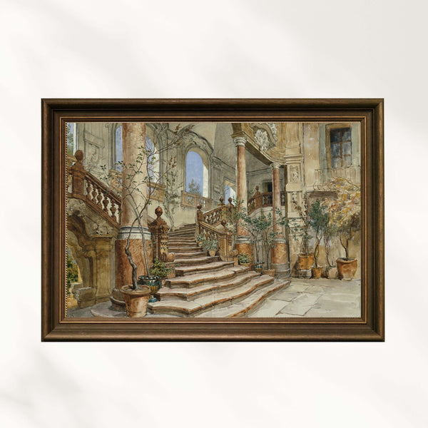 Friedrich Alois Schönn - Palermo’daki Palazzo Bonagia’da Mermer Merdiven