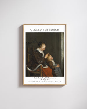 Gerard ter Borch-Anne Çocuğunun Saçını Tarıyor, diğer adıyla ‘Kırmızı Luares Avı’ poster