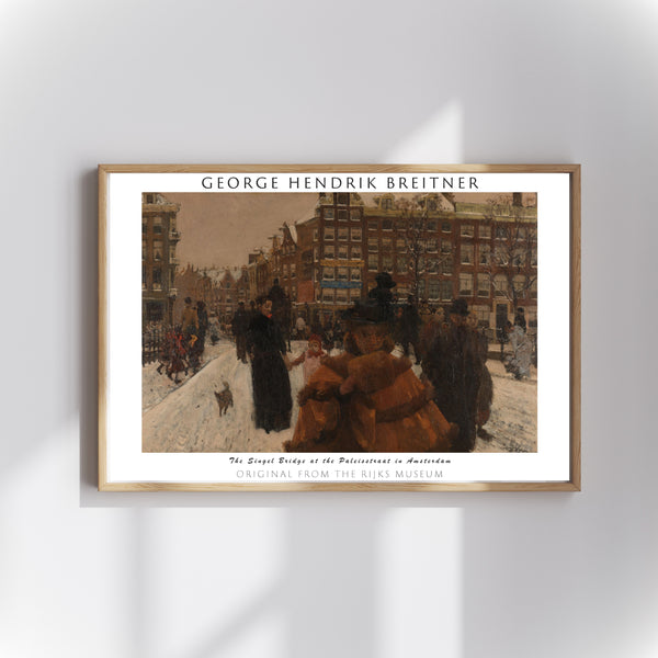 George Hendrik Breitner - Amsterdam’da Paleisstraat Üzerindeki Singel Köprüsü poster