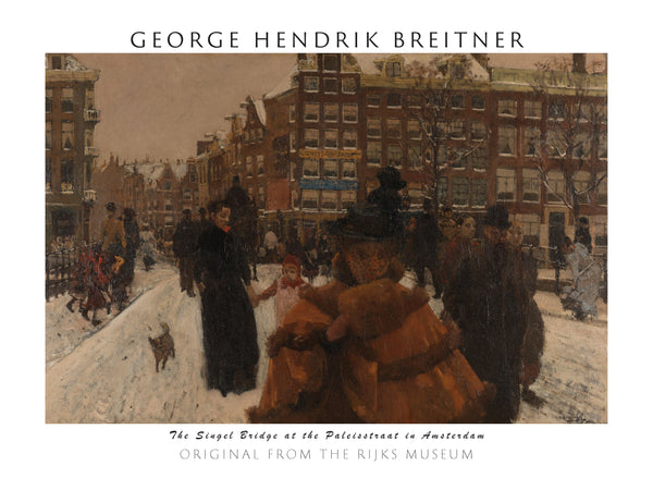 George Hendrik Breitner - Amsterdam’da Paleisstraat Üzerindeki Singel Köprüsü fine art baskı