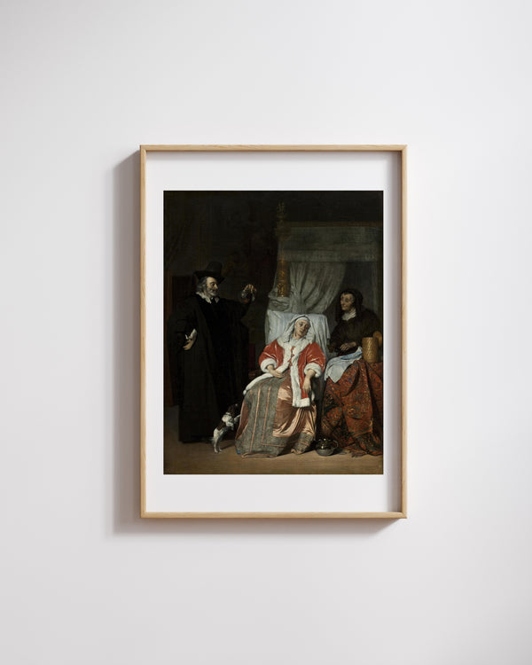 Gabriel Metsu - Doktorun Ziyareti Fine Art Baskı