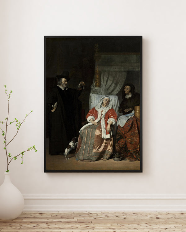 Gabriel Metsu - Doktorun Ziyareti Poster