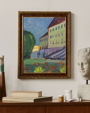 Gabriele Münter - Murnau’daki Okul Binası Fine Art Baskı