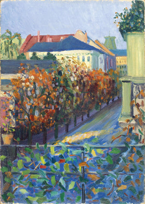 Gabriele Münter - Bonn’da Kardeşinin Evinden Görünüm Fine Art Baskı
