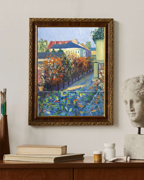 Gabriele Münter - Bonn’da Kardeşinin Evinden Görünüm Fine Art Baskı