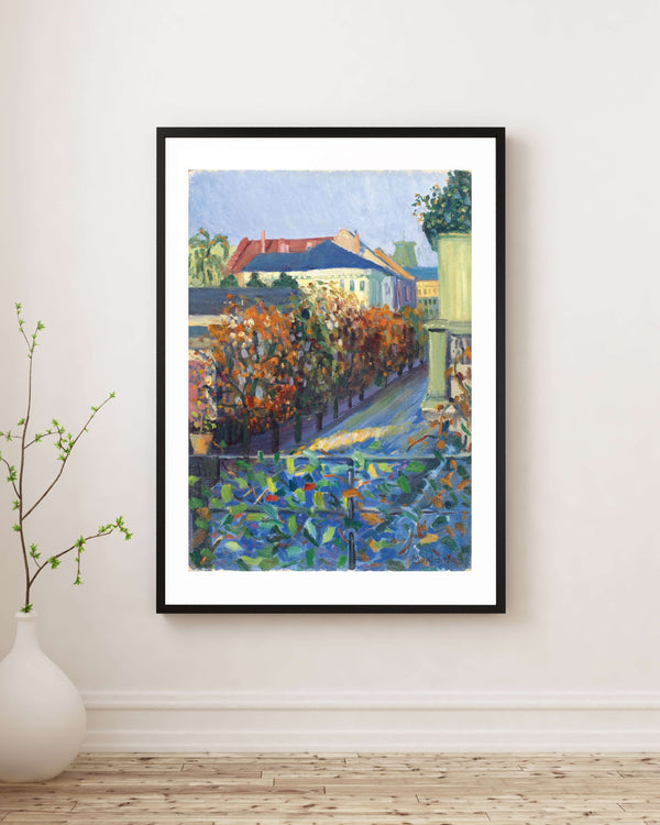 Gabriele Münter - Bonn’da Kardeşinin Evinden Görünüm Fine Art Baskı