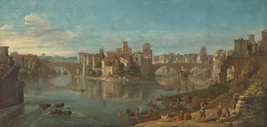 Gaspar Adriaensz van Wittel Vanvitelli - Roma’da Tiber Adası tablo