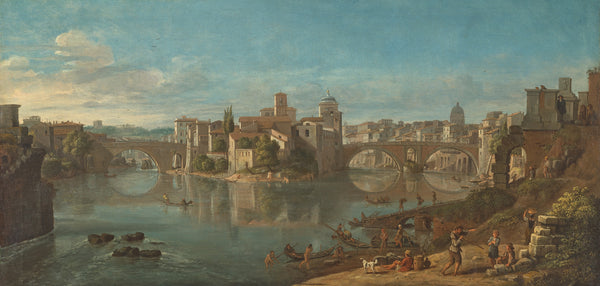 Gaspar Adriaensz van Wittel Vanvitelli - Roma’da Tiber Adası tablo