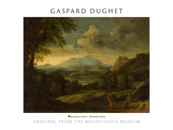 Gaspard Dughet-Dağlık Manzara fineart baskı