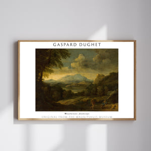 Gaspard Dughet-Dağlık Manzara poster