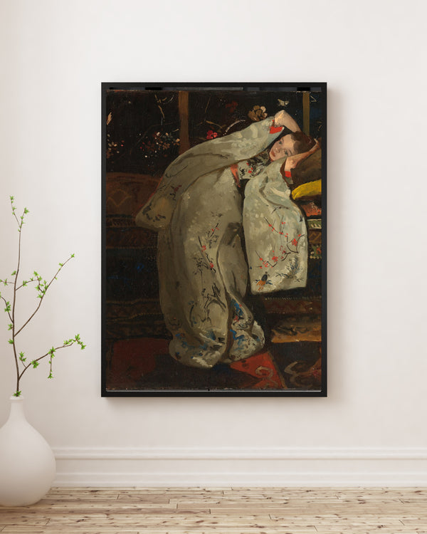 George Hendrik Breitner - Beyaz Kimono İçindeki Kız poster