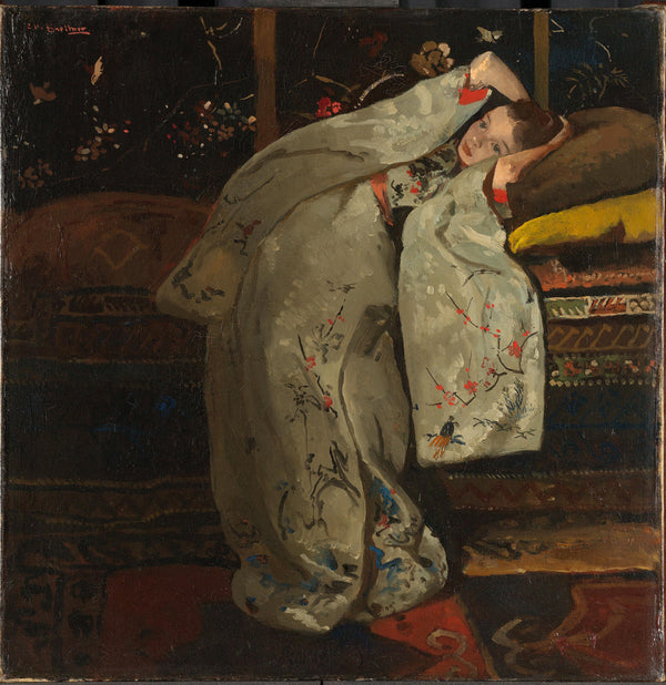 George Hendrik Breitner - Beyaz Kimono İçindeki Kız tablo