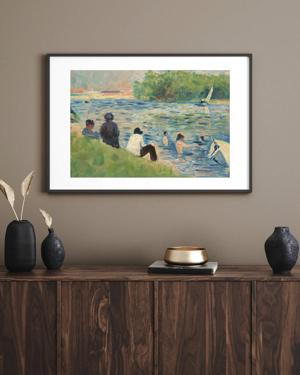 Georges Seurat - Banyo Yapanlar Çerçeve