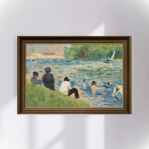 Georges Seurat - Banyo Yapanlar Poster