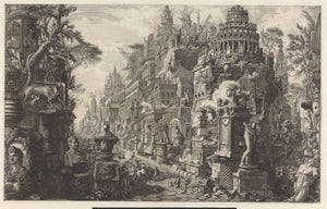 Giovanni Battista Piranesi -Via Appia Antica’nın Hayali Tasviri Fine Art Baskı