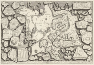 Giovanni Battista Piranesi - Roma Haritası Fine Art Baskı