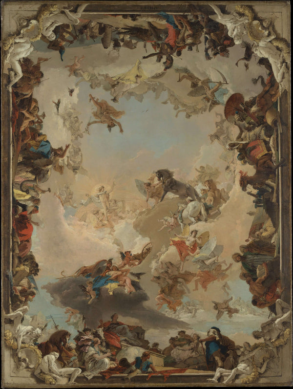 Giovanni Battista Tiepolo - Gezegenler ve Kıtalar Alegorisi Fine Art Baskı