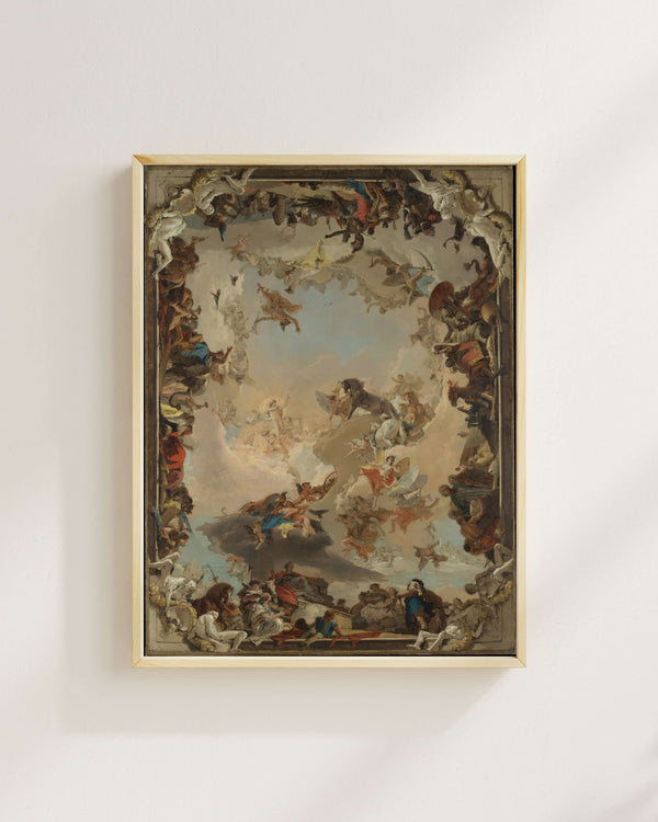 Giovanni Battista Tiepolo - Gezegenler ve Kıtalar Alegorisi Fine Art Baskı