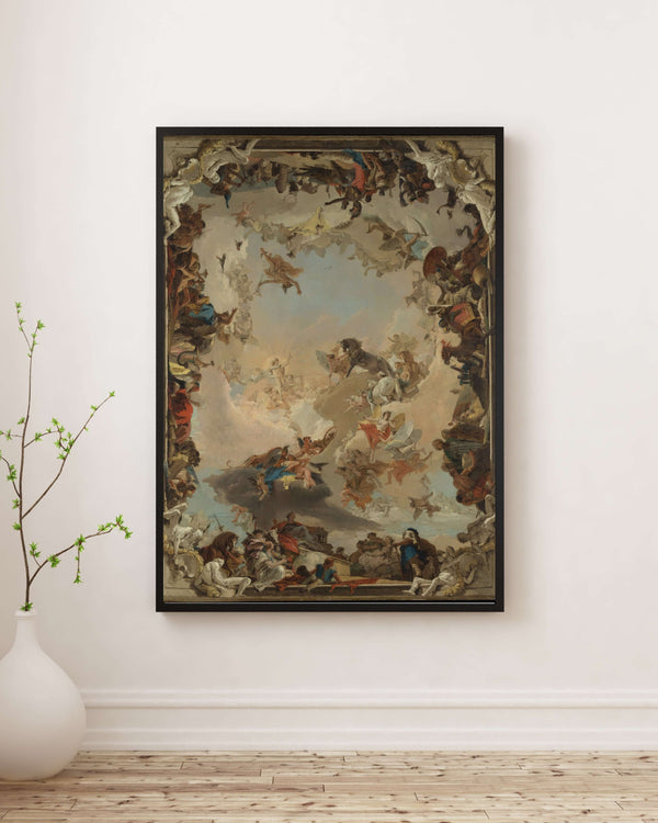 Giovanni Battista Tiepolo - Gezegenler ve Kıtalar Alegorisi Fine Art Baskı