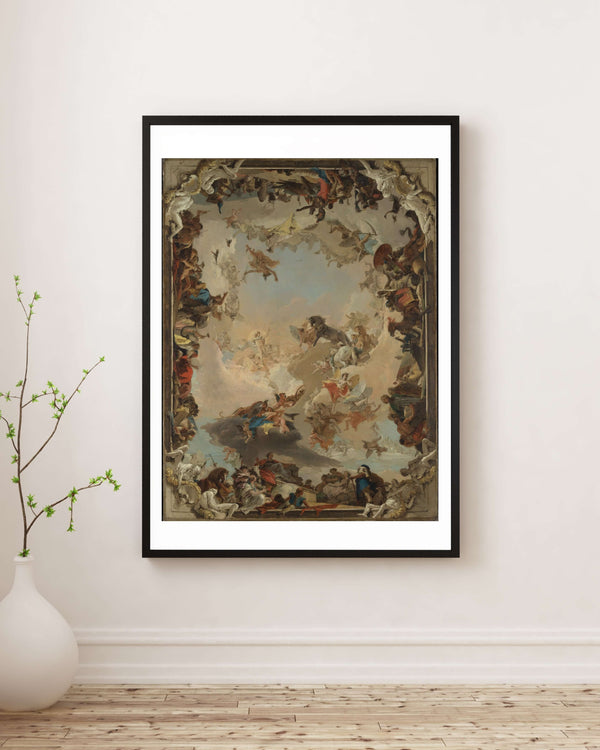 Giovanni Battista Tiepolo - Gezegenler ve Kıtalar Alegorisi Fine Art Baskı
