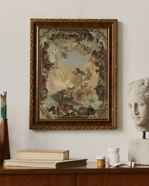 Giovanni Battista Tiepolo - Gezegenler ve Kıtalar Alegorisi Fine Art Baskı