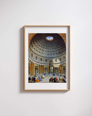 Giovanni Paolo Panini - Pantheon’un İç Mekânı - Roma Çerçeve