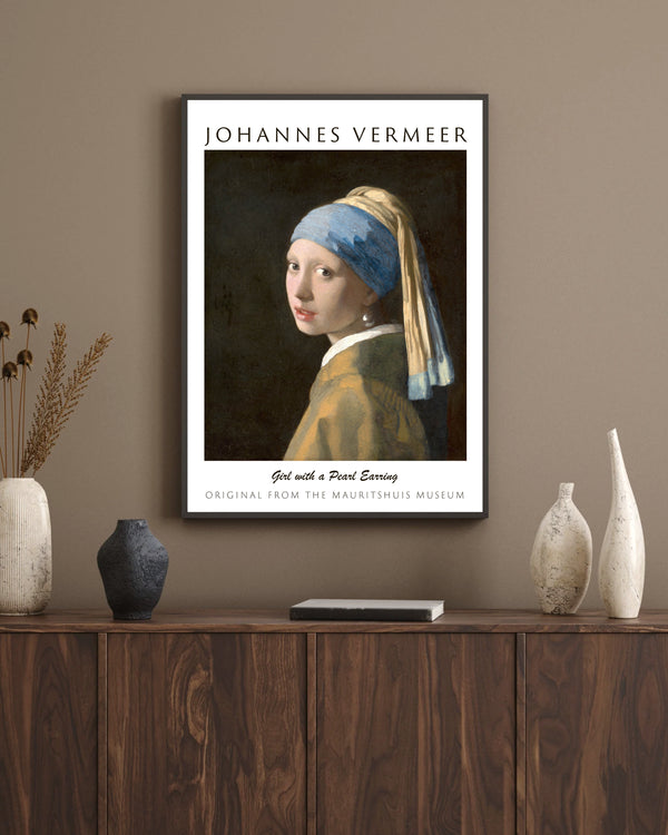 Johannes Vermeer-İnci Küpeli Kız çerçeve