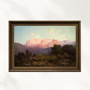Gottfried Seelos - Rampeun’dan Görülen Schlern ve Rosengarten Fine Art Baskı