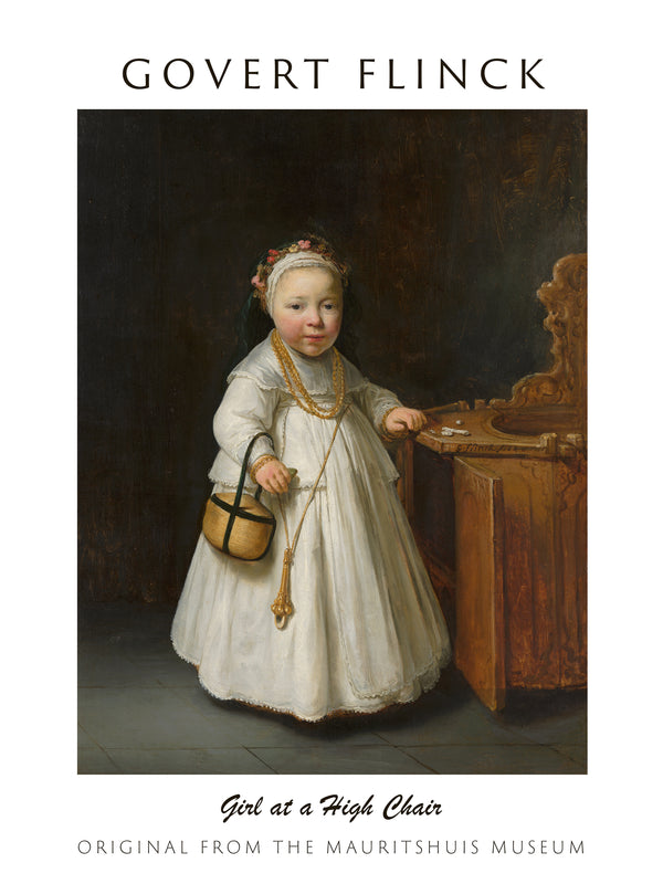 Govert Flinck-Yüksek Sandalyedeki Kız fine art baskı