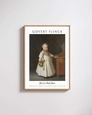 Govert Flinck-Yüksek Sandalyedeki Kız poster