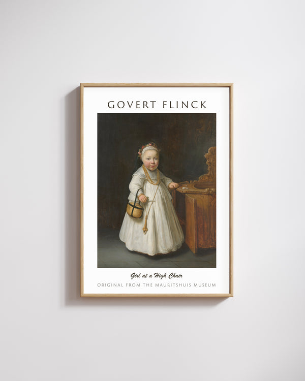 Govert Flinck-Yüksek Sandalyedeki Kız poster