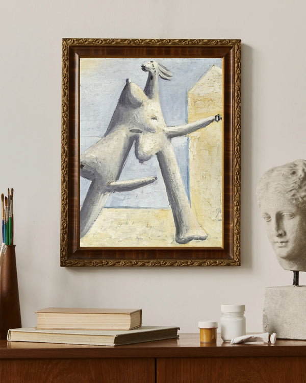 Pablo Picasso - Kompozisyon Sahilde Kadın Figürü çerçeve