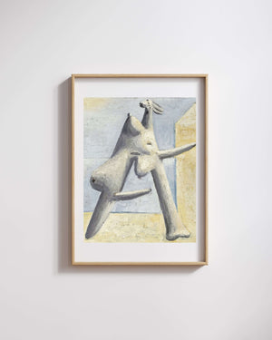 Pablo Picasso - Kompozisyon Sahilde Kadın Figürü fine art baskı