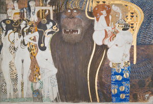 Gustav Klimt-Beethoven Frizi: Düşman Güçler – Panel 1, Ön Duvar tablo
